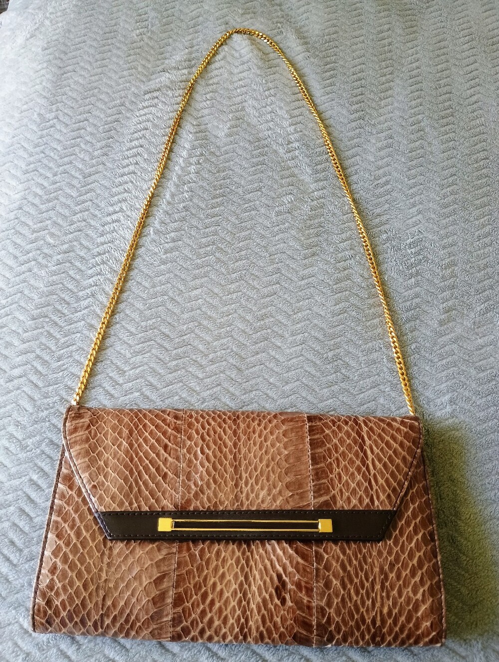 Italian Vintage Brown Snakeskin